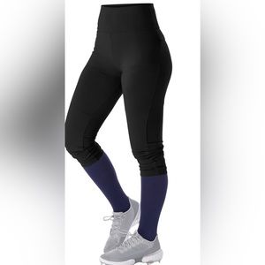 Women's High-Waist 3/4 Track Pants Joggers - Black